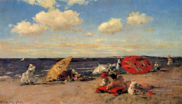  Chase Peintre - Au bord de la mer impressionnisme William Merritt Chase Beach